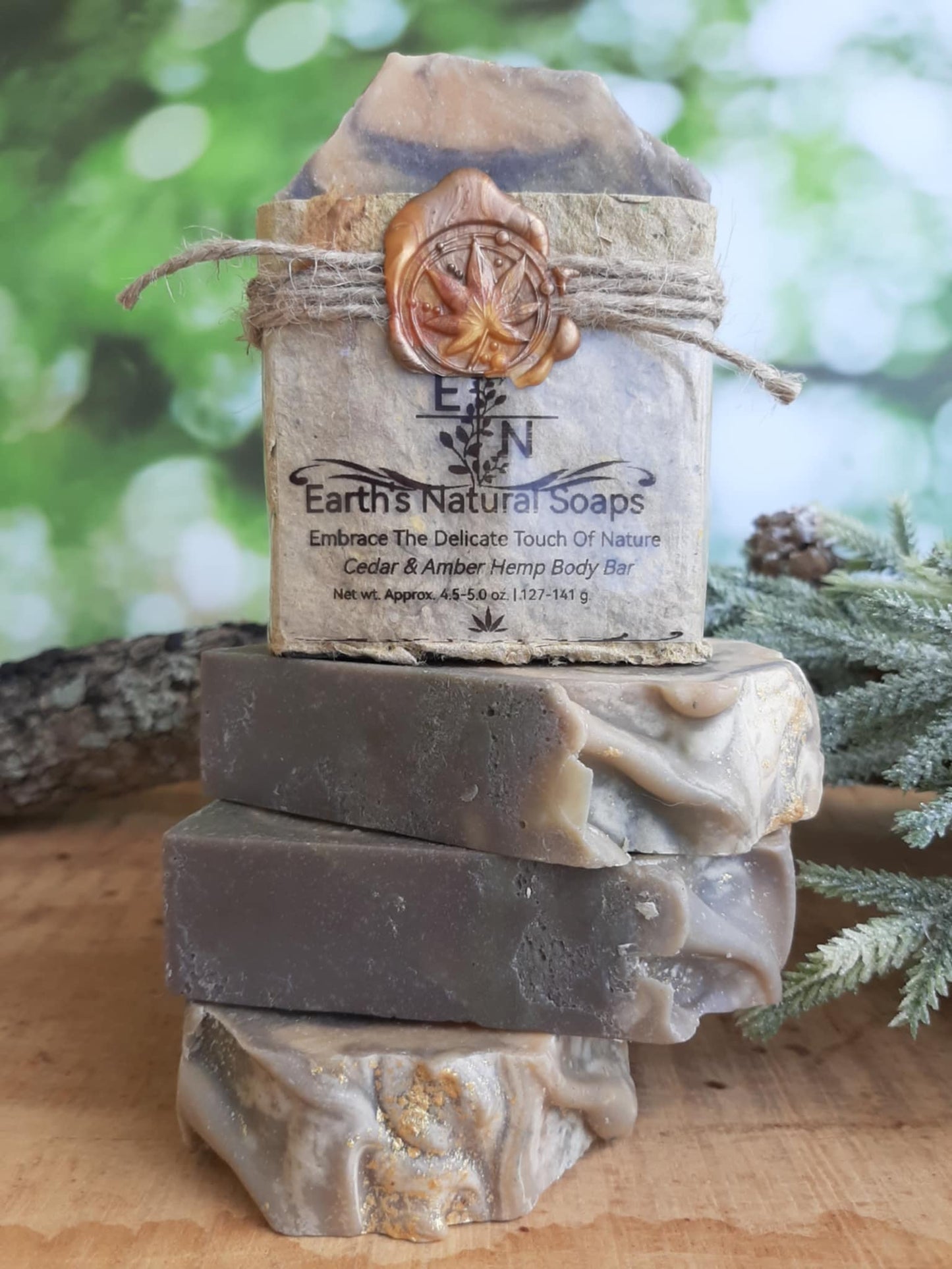 Cedar & Amber Hemp Body Bar