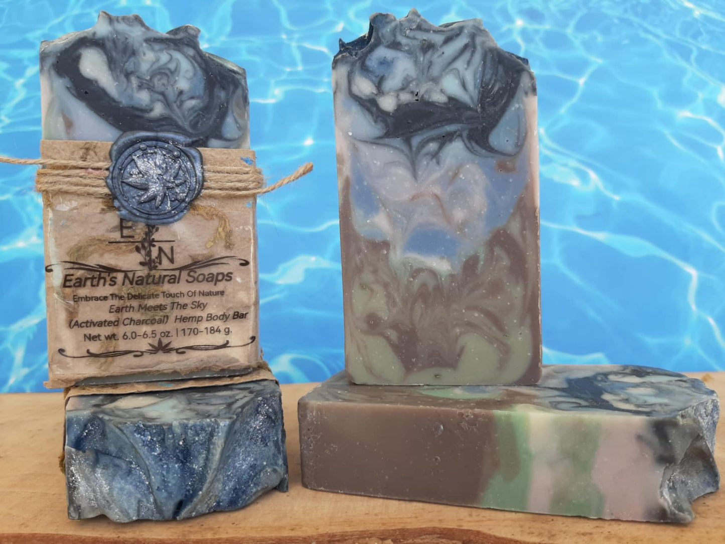 Earth Meets The Sky Activated Charcoal Tallow Hemp Body Bar
