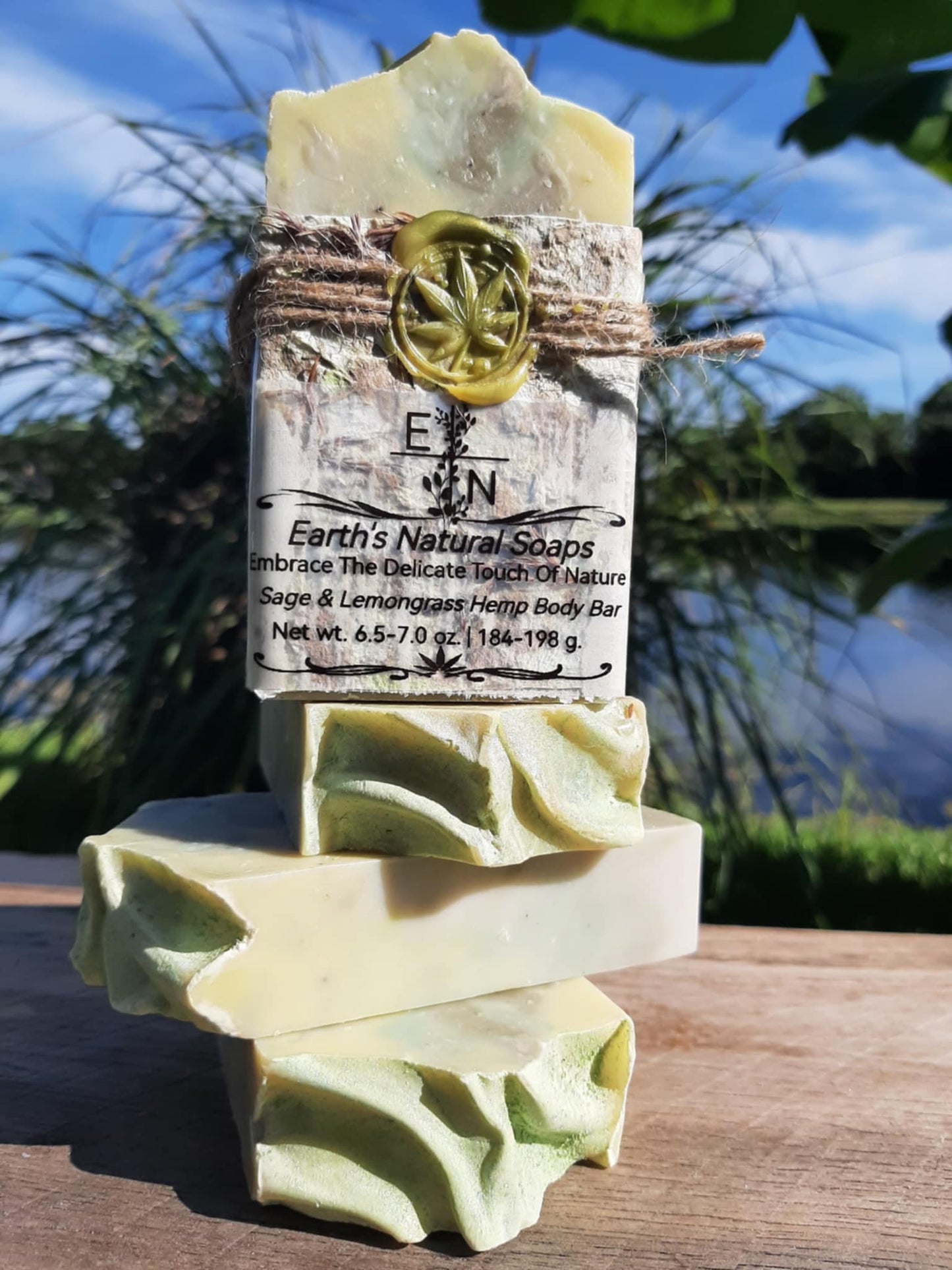 Sage & Lemongrass Bentonite Clay Hemp Body Bar