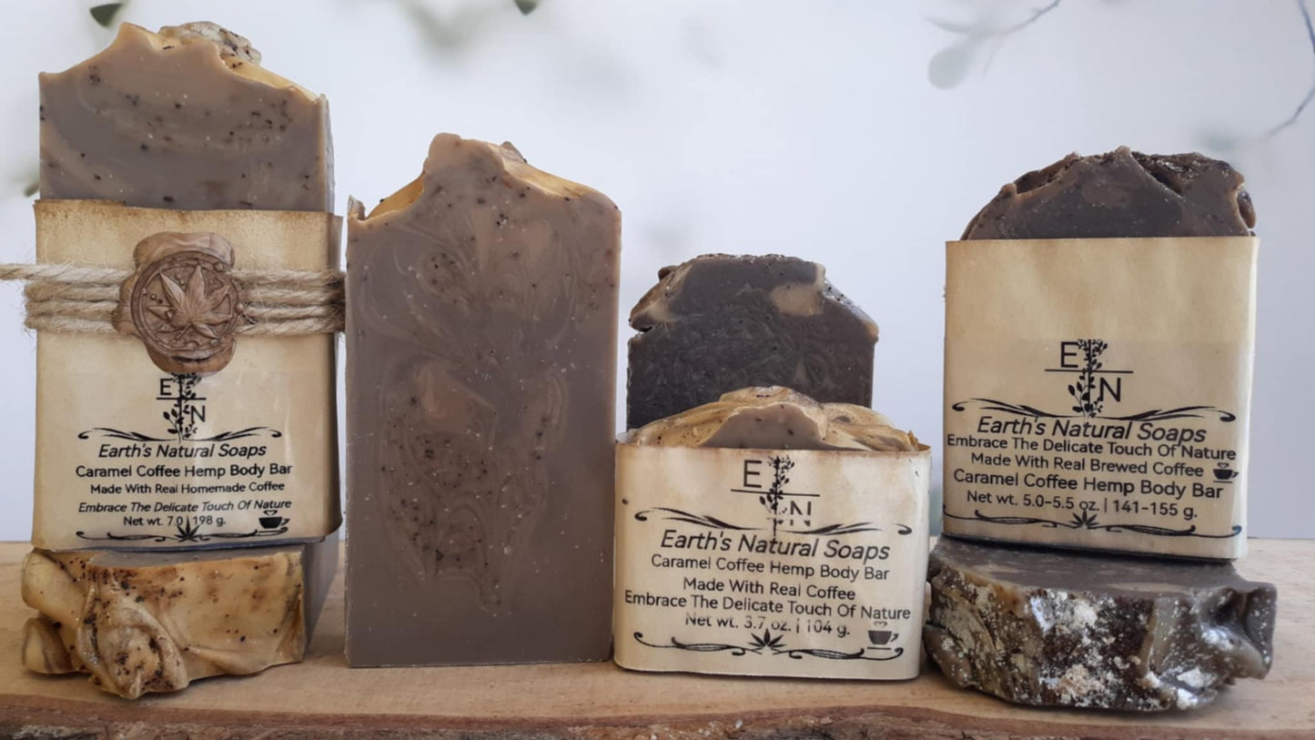Caramel Vanilla Coffee Bean Hemp Body Bar (Made With Real Coffee)