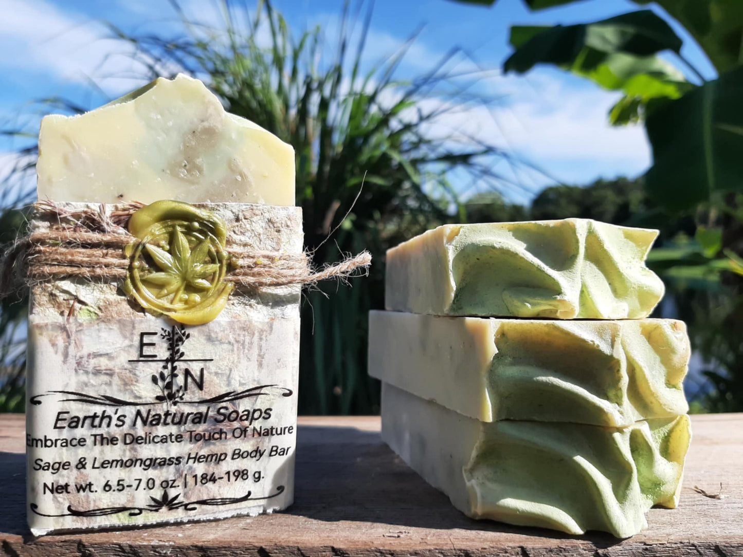 Sage & Lemongrass Bentonite Clay Hemp Body Bar