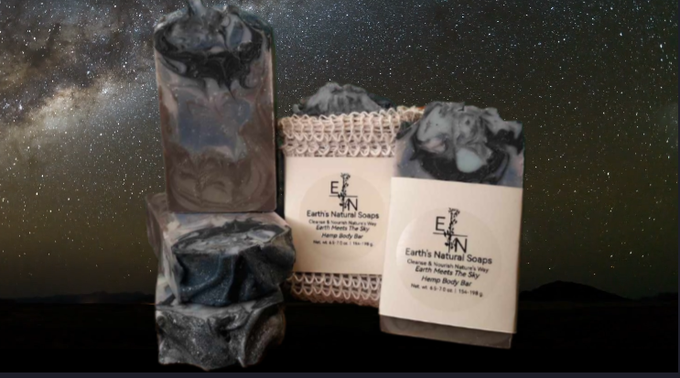 Earth Meets The Sky Activated Charcoal Tallow Hemp Body Bar