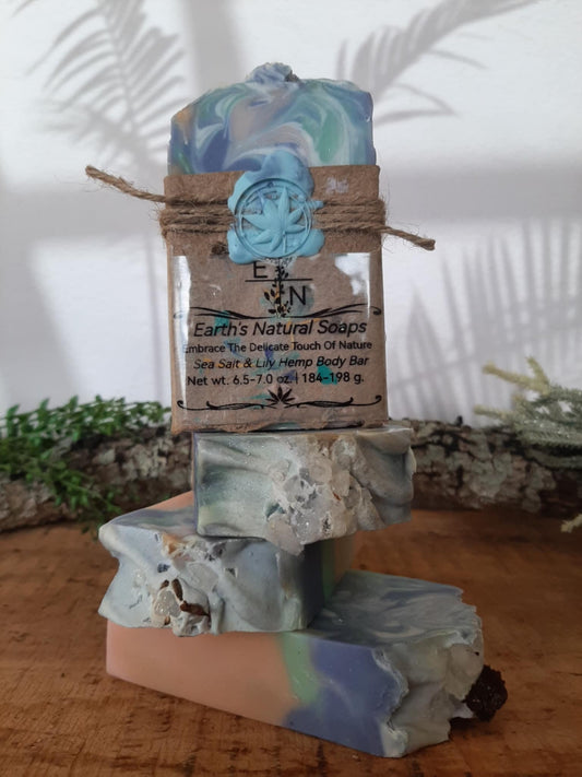 Sea Salt and Lily Hemp Body Bar