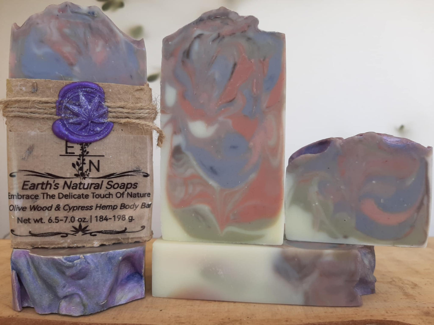 Olive Wood and Cypress Hemp Body Bar