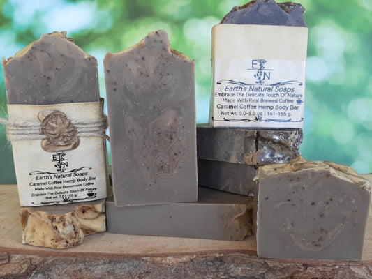 Caramel Vanilla Coffee Bean Hemp Body Bar (Made With Real Coffee)