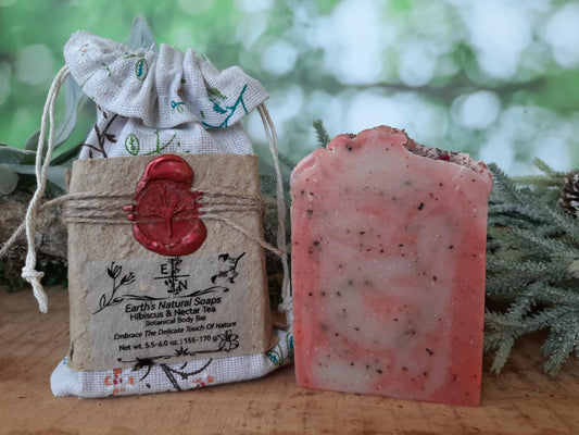 Hibiscus Tea Aloe & Nectar Botanical Body Bar