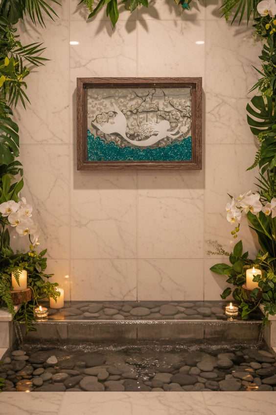 Framed Mermaid Ocean Scene