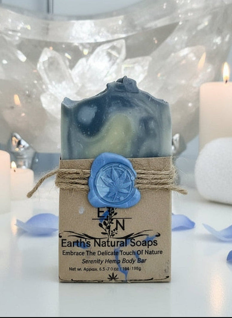 Handmade Serenity (Activated Charcoal) Tallow Hemp Body Bar