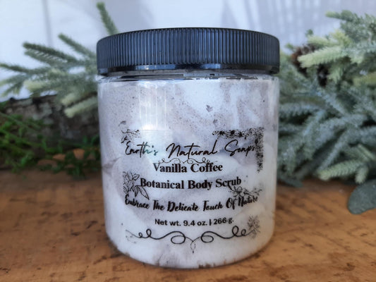 Vanilla Coffee Botanical Whipped Body Sugar Scrub-Made With Real Coffee