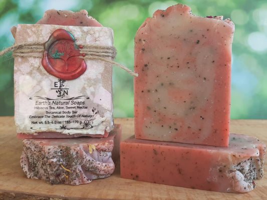 Hibiscus Tea Aloe & Nectar Botanical Body Bar