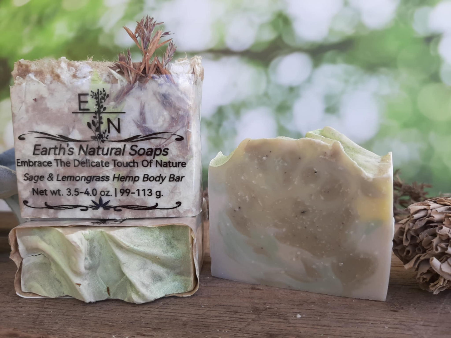 Sage & Lemongrass Bentonite Clay Hemp Body Bar