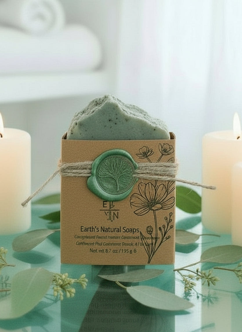 Handmade Organic Eucalyptus Rejuvenating Botanical Body Bar