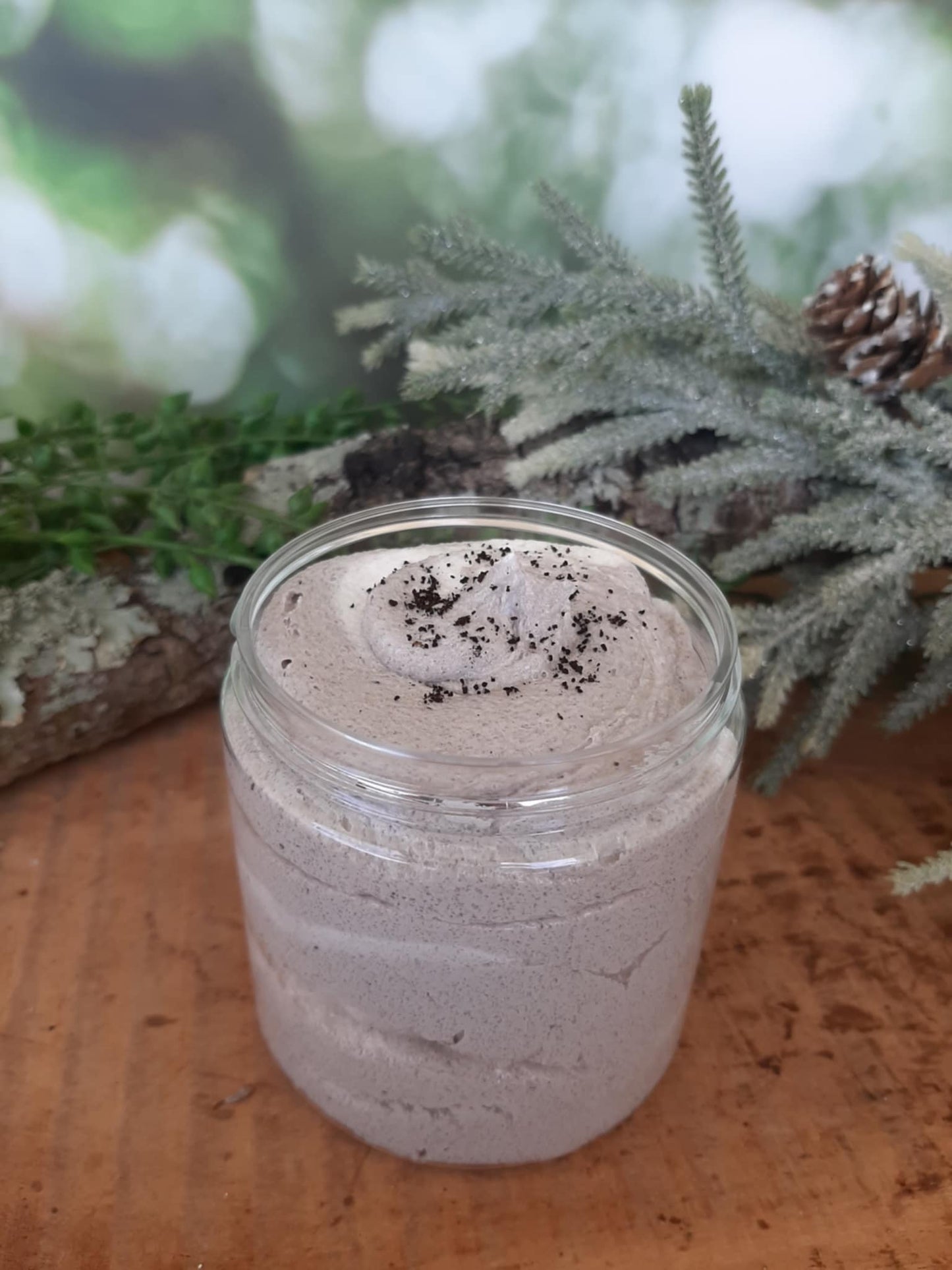 Vanilla Coffee Botanical Whipped Body Sugar Scrub-Made With Real Coffee