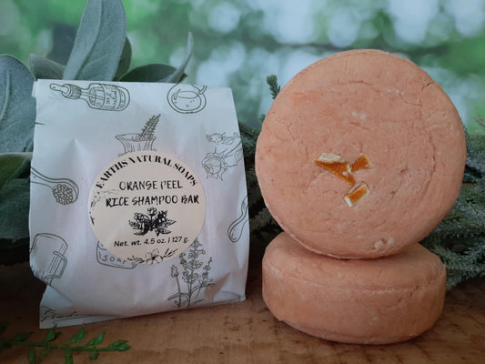 Orange Peel Botanical Rice Shampoo Bar