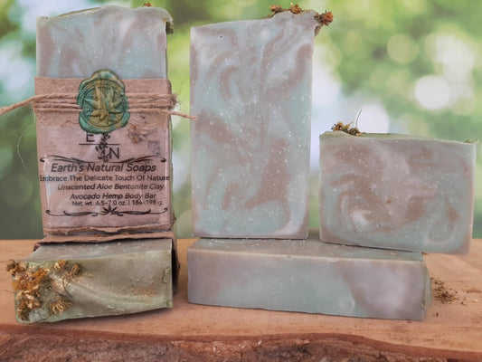 (Unscented) Aloe Avocado & Bentonite Clay Hemp Body Bar