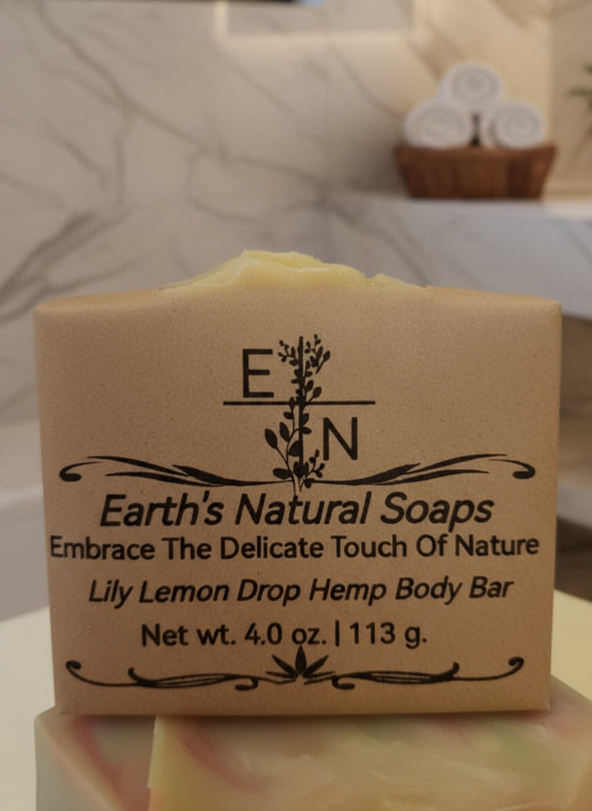 Thick lather from Handmade Lily Lemon Drop Hemp Body Bar – 60+ washes