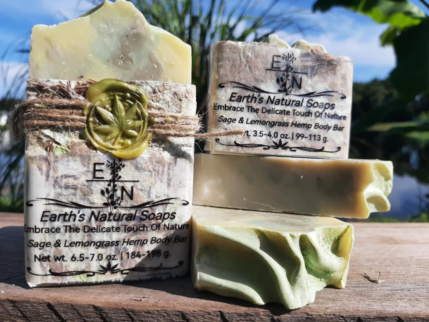 Sage & Lemongrass Bentonite Clay Hemp Body Bar