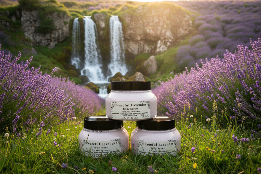 Handmade Organic Peaceful Lavender Whipped Sugar Scrub