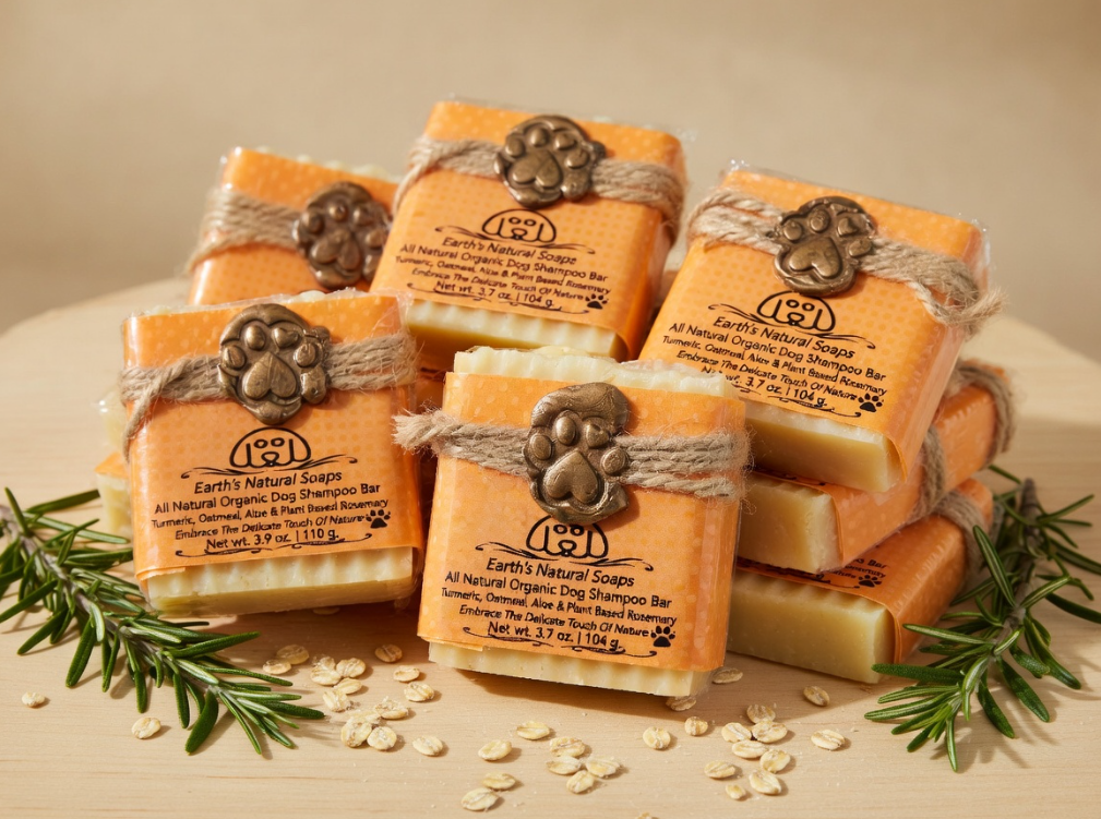 Turmeric, Rosemary, Aloe and Oatmeal Dog Shampoo Bar