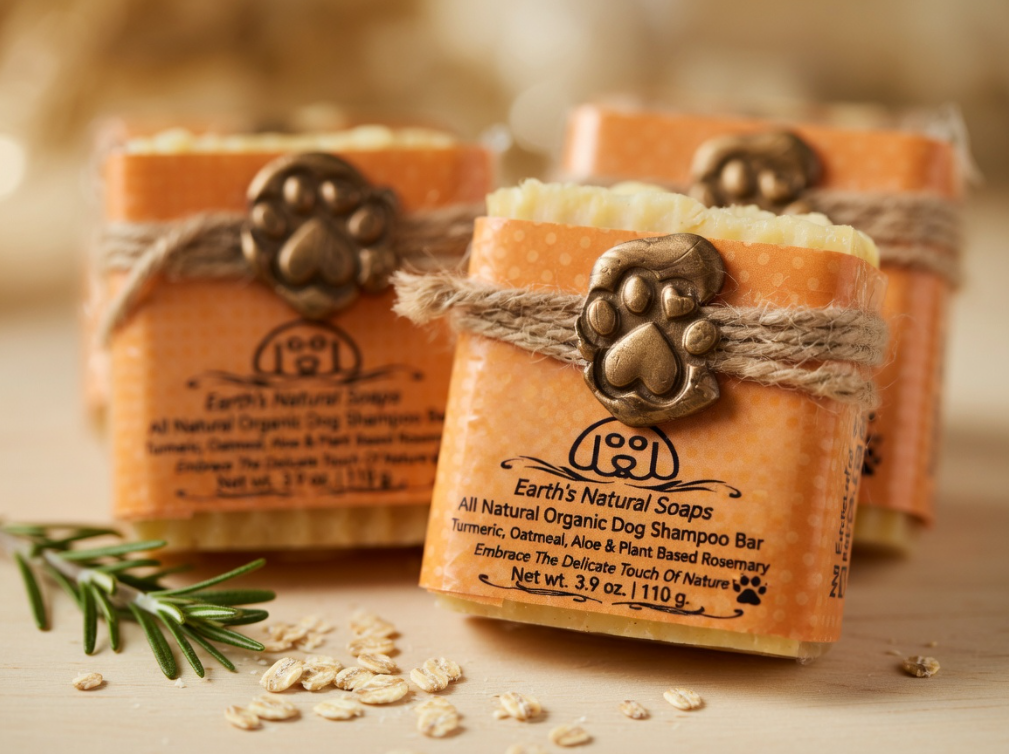 Turmeric, Rosemary, Aloe and Oatmeal Dog Shampoo Bar