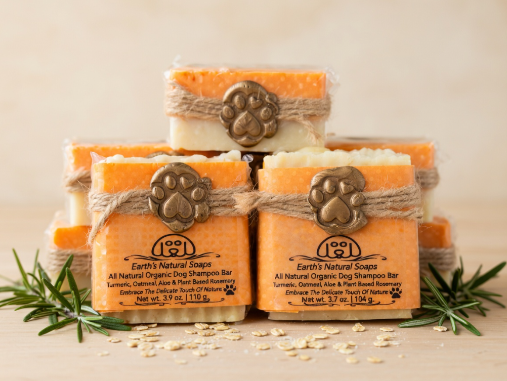Turmeric, Rosemary, Aloe and Oatmeal Dog Shampoo Bar