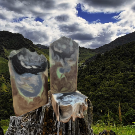 Earth Meets The Sky Activated  Charcoal Tallow Hemp Body Bar
