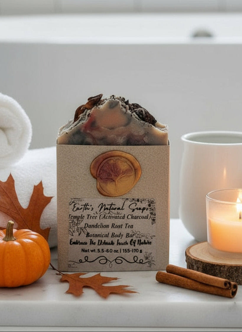 Handmade Organic Temple Tree-Dandelion Root Tea Body Bar