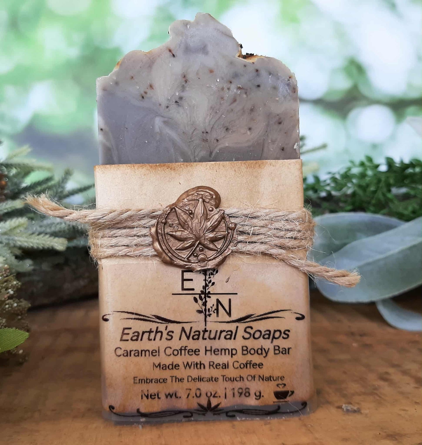 Caramel Vanilla Coffee Bean Hemp Body Bar (Made With Real Coffee)