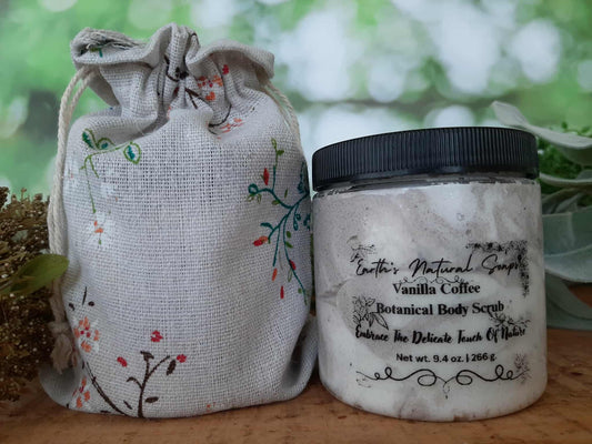 Vanilla Coffee Botanical Whipped Body Sugar Scrub-Made With Real Coffee