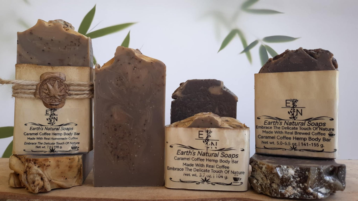 Caramel Vanilla Coffee Bean Hemp Body Bar (Made With Real Coffee)