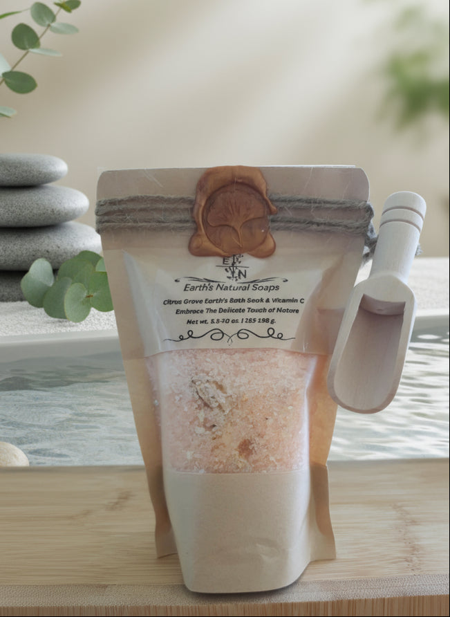 Handmade Organic Citrus Orange Vitamin C Bath Soak