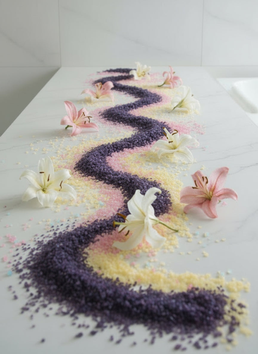 Handmade Organic Earth's Natural Bath Soaks – Sea Salt Lily