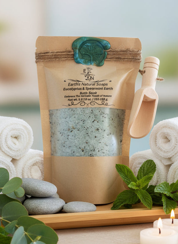 Handmade Organic Eucalyptus & Spearmint Refresh Bath Soak