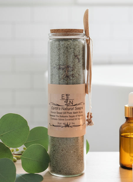 Handmade Organic Cannabis Sativa Hemp Seed Oil Bath Soak