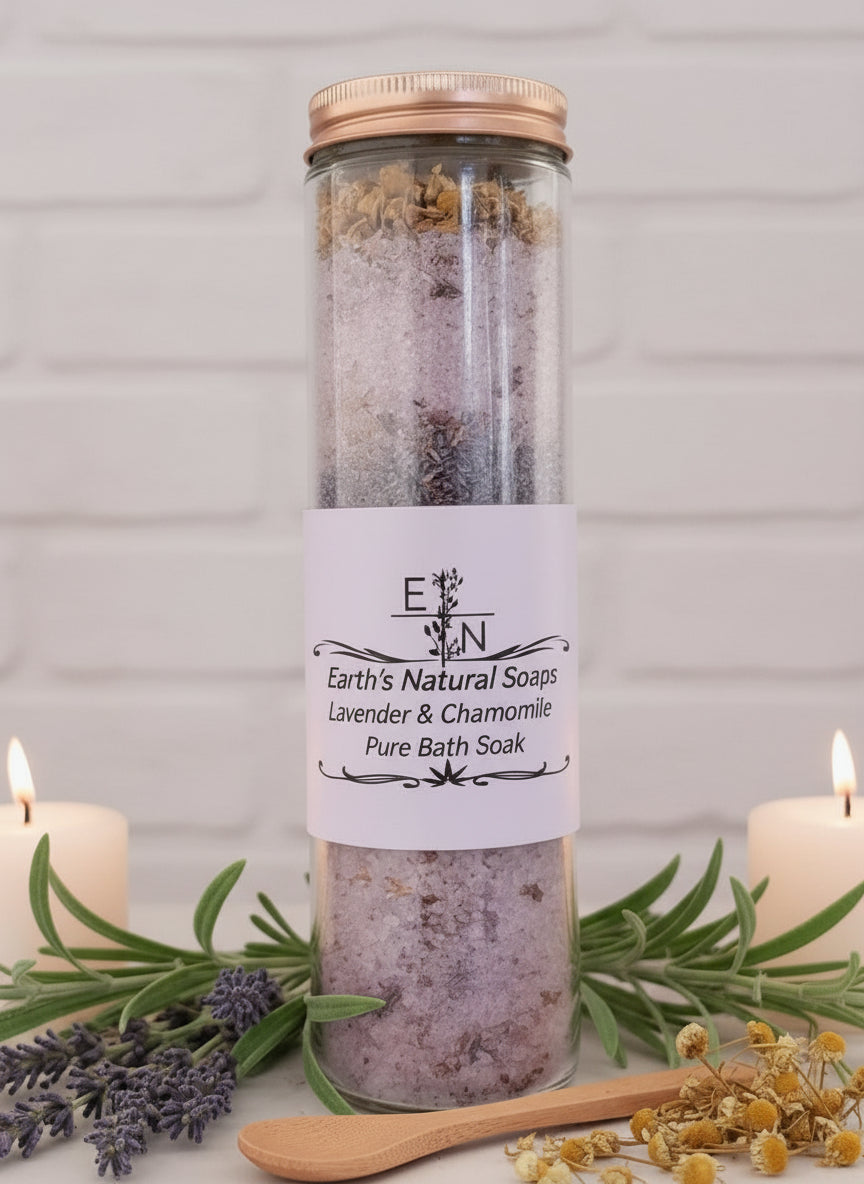 Handmade Organic Lavender & Chamomile Calming Bath Soak