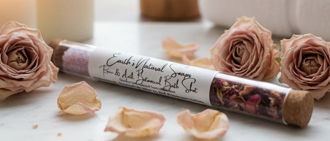 Handmade Organic Rose & Milk Bath Soak with Honey & Vitamin E