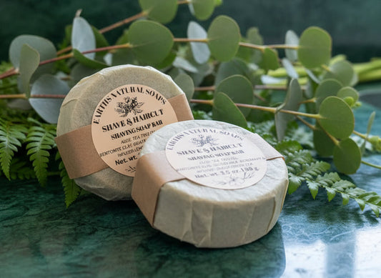 Handmade Organic Shave & Haircut Shaving Soap Bar 