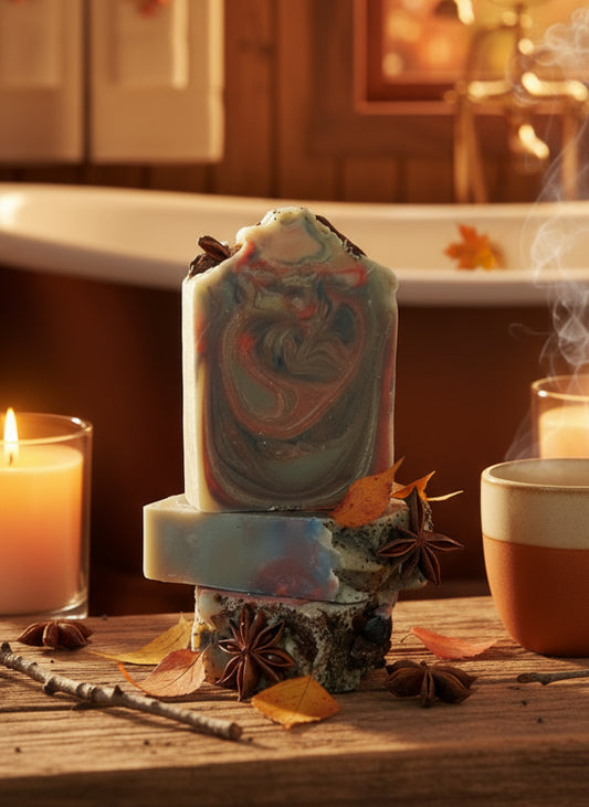 Handmade Organic Temple Tree & Dandelion Root Tea Body Bar with Natural Tea Infusion