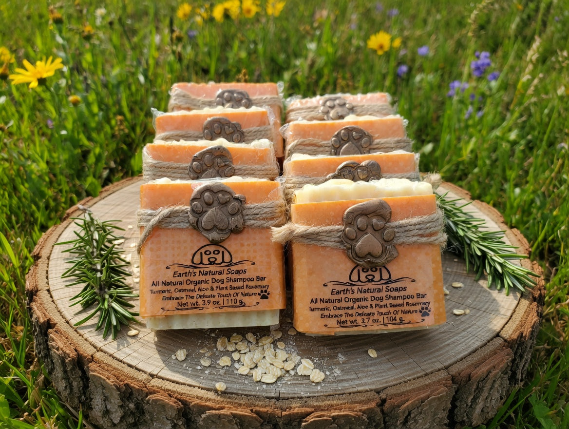 Turmeric, Rosemary, Aloe and Oatmeal Dog Shampoo Bar