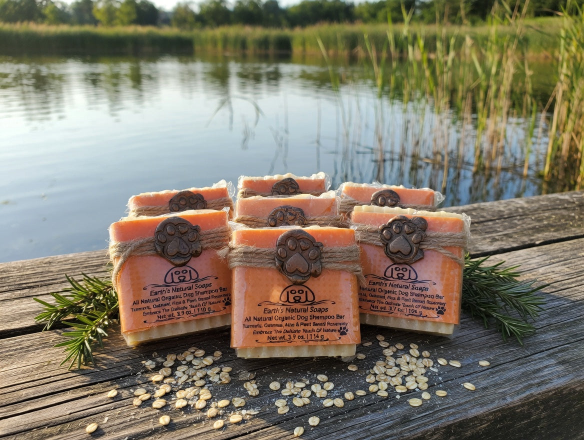 Turmeric, Rosemary, Aloe and Oatmeal Dog Shampoo Bar