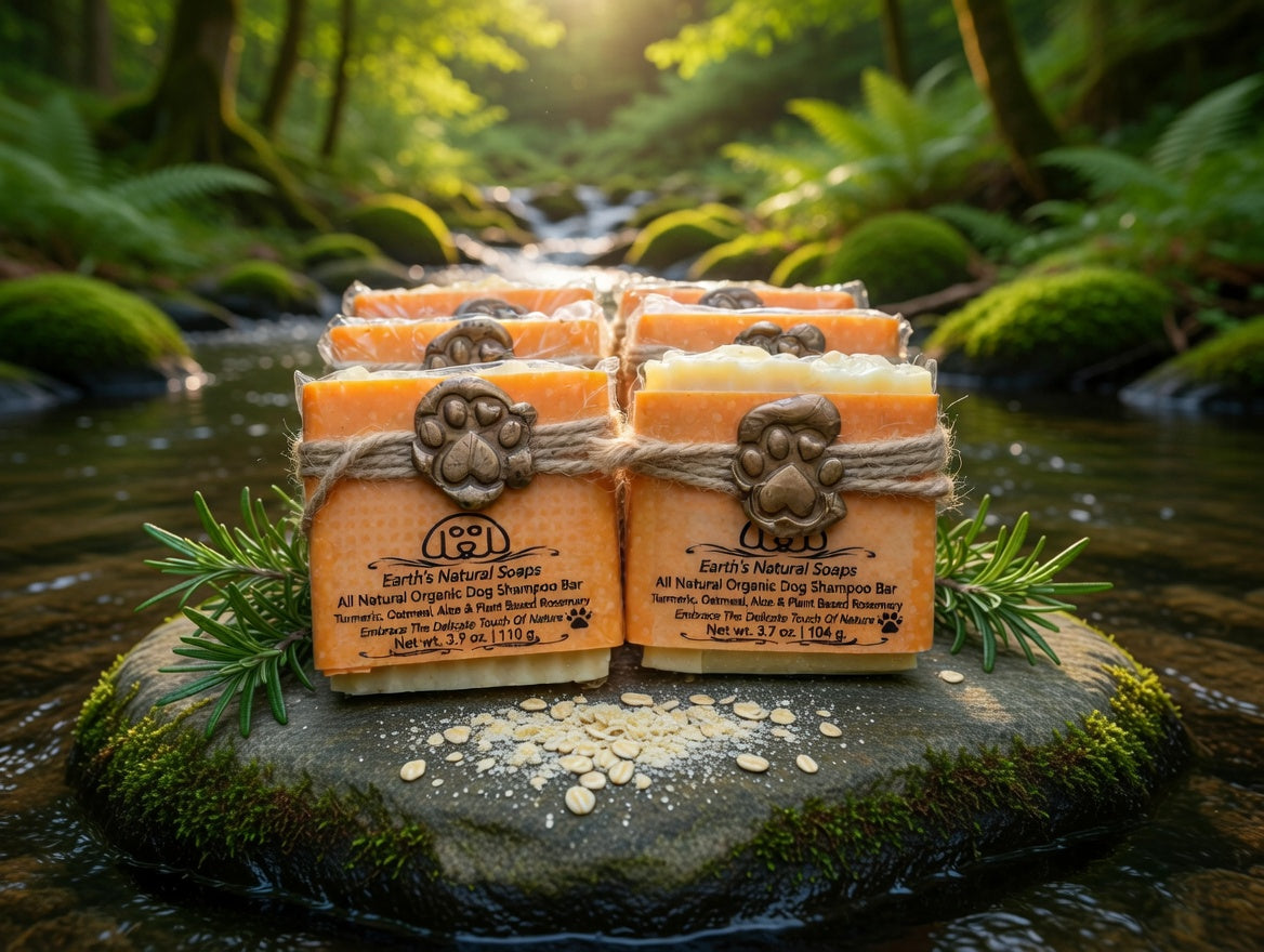 Turmeric, Rosemary, Aloe and Oatmeal Dog Shampoo Bar
