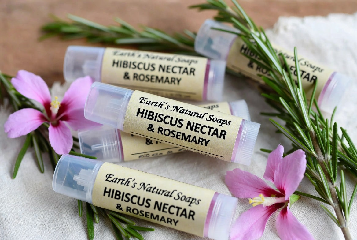 Hibiscus Nectar & Rosemary Lip Balm