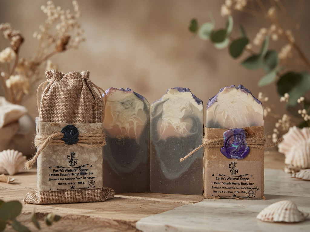 Homemade Ocean Splash Hemp Body Bar