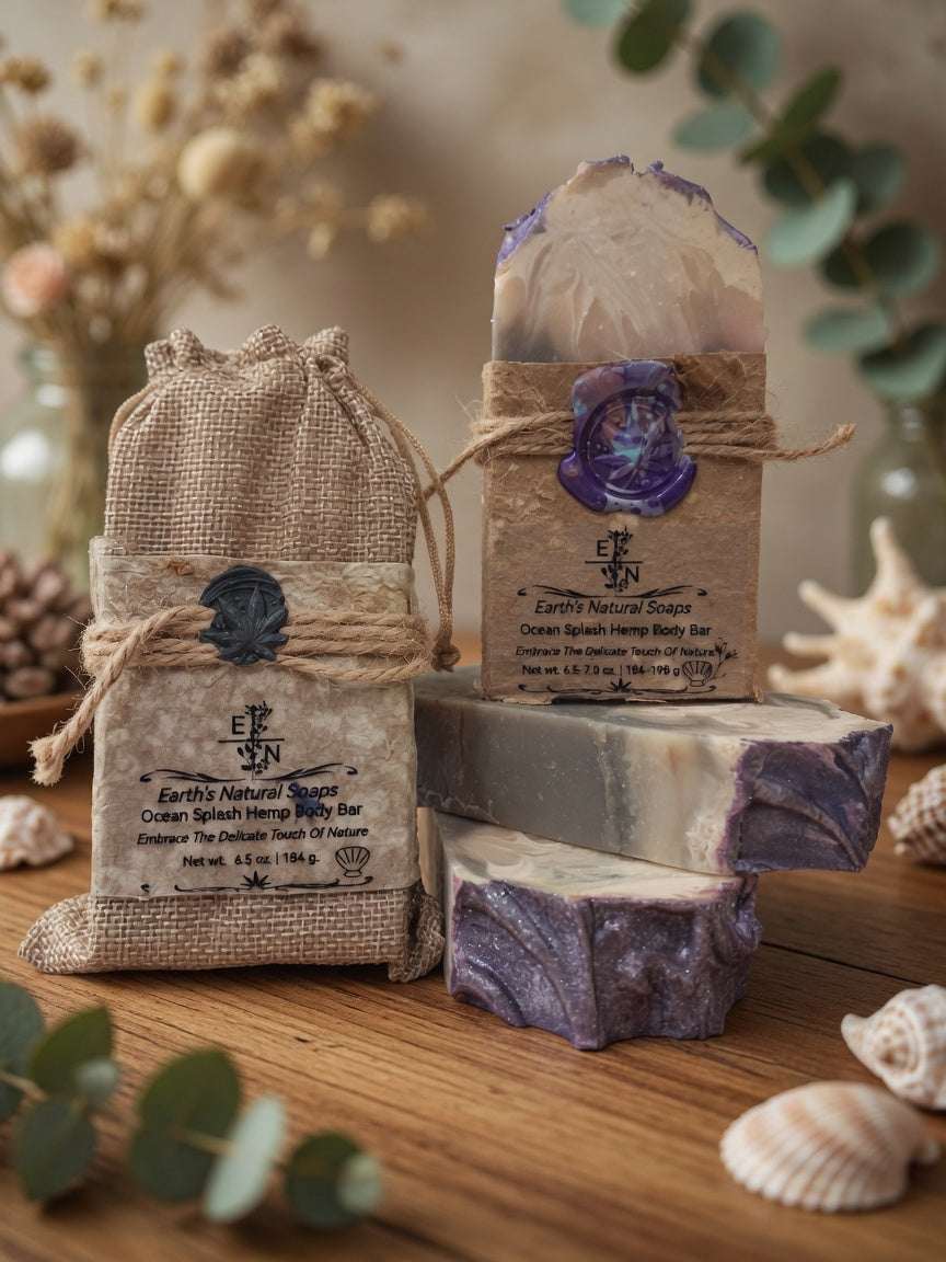 Homemade Ocean Splash Hemp Body Bar