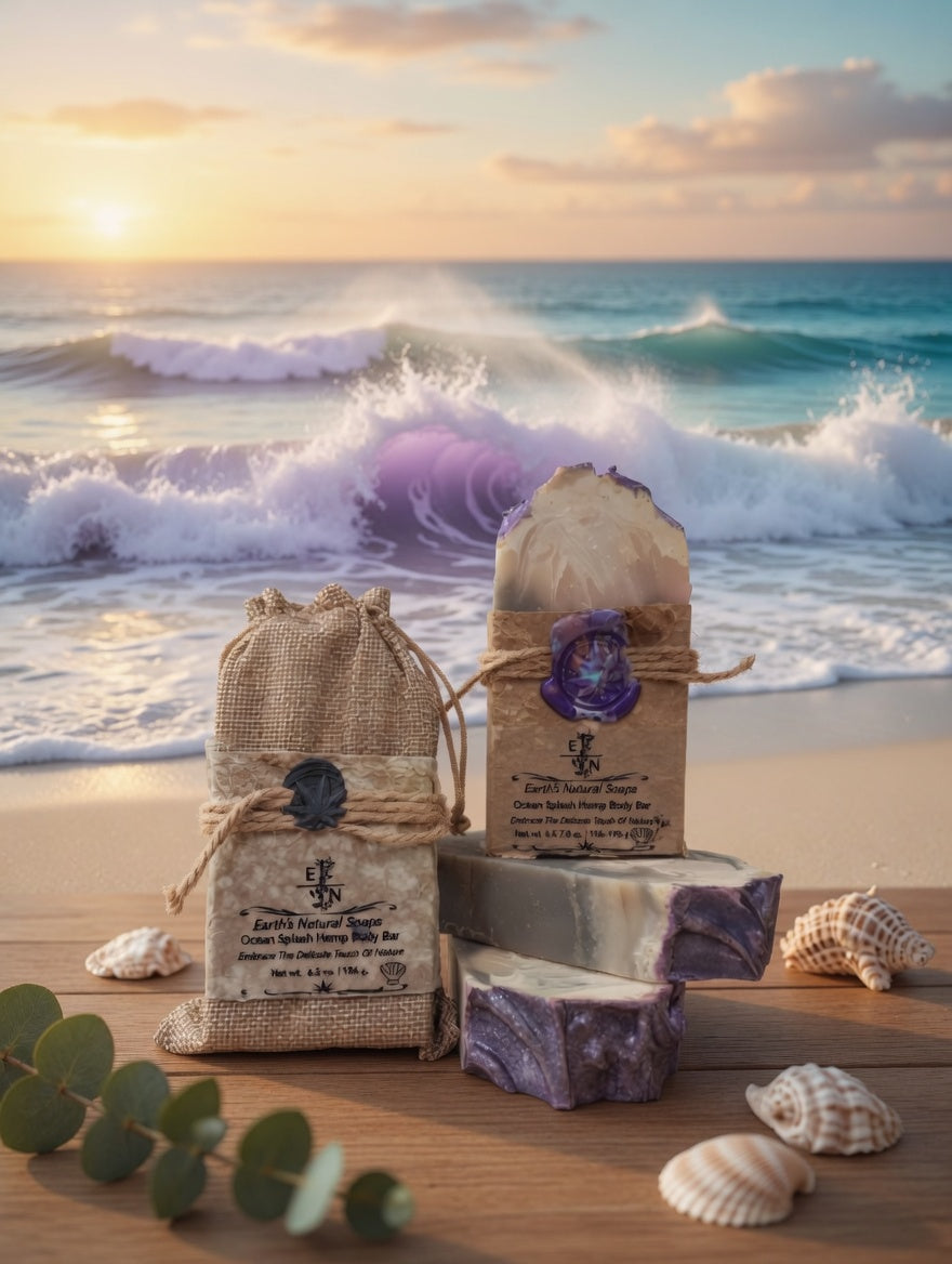 Homemade Ocean Splash Hemp Body Bar