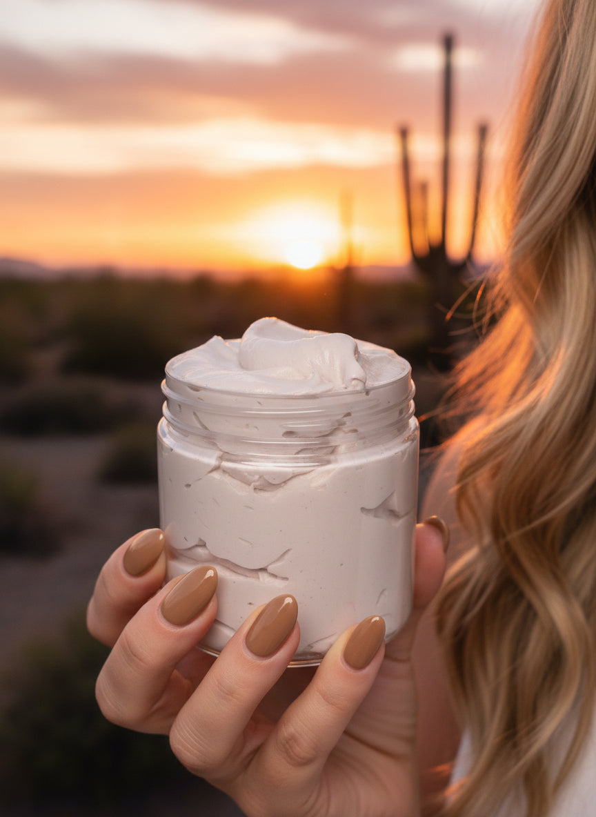 Earthy handmade body butter with olivewood and cypress scents plus activated charcoal. Nourish and purify naturally with organic ingredients for refreshed skin