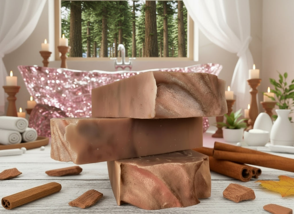 Handmade Sandalwood Vanilla tallow hemp soap – warm woody creamy scent, calming & moisturizing for face & body – Earth’s Natural Soaps