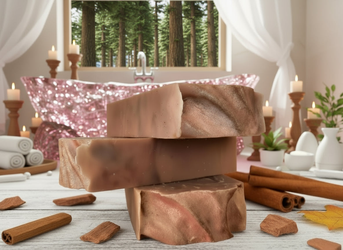 Handmade Sandalwood Vanilla tallow hemp soap – warm woody creamy scent, calming & moisturizing for face & body – Earth’s Natural Soaps