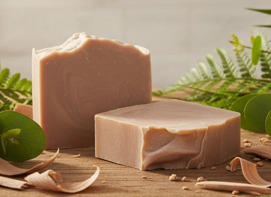 Handmade Sandalwood Vanilla tallow hemp soap – warm woody creamy scent, calming & moisturizing for face & body – Earth’s Natural Soaps