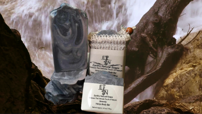 Serenity (Activated Charcoal) Tallow Hemp Body Bar